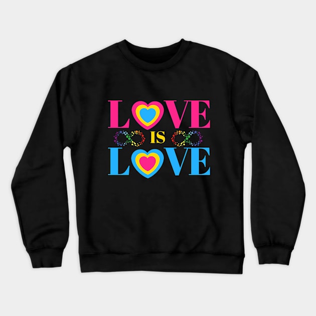 Love is Love, Pansexual Couples Matching Crewneck Sweatshirt by MzM2U